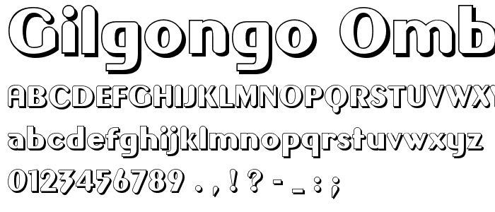 Gilgongo Ombre font